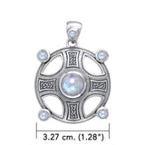 Celtic Knot Elemental Shield Pendant with Chain Set TSE854