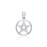 Pentacle Sterling Silver Pendant TP355 by TP355