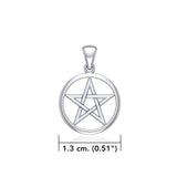 Pentacle Sterling Silver Pendant TP355 by TP355