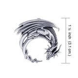 Dragon Moon ~ Sterling Silver Jewelry Pendant TP3605 - Jewelry