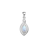 Filigree Celtic with Gemstone Sterling Silver Pendant TP860