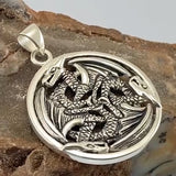 Triple Dragon Sterling Silver Pendant TP965
