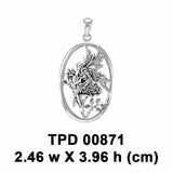 Amy Brown Rose Red Fairy Silver Pendant TPD871