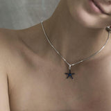 Starfish Sterling Silver Pendant & Enamel TPD029 by TPD029