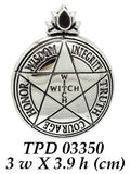 Witch Pentacle ~ Sterling Silver Pendant TPD3350 by TPD3350