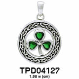 Celtic Shamrock  Sterling Silver Pendant TPD4127