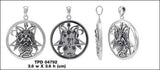 Baphomet Pentacle Sterling Silver Pendant TPD4792 by TPD4792