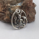 Cernunnos, the Horned God ~ Sterling Silver Pendant  by Oberon Zell TPD1018