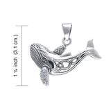 Celtic Whale Sterling Silver Pendant TPD1029