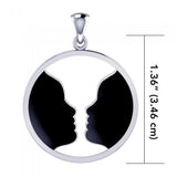 Soulmates Sterling Silver Pendant with Enamel by Oberon Zell TPD1067