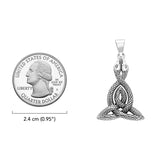 Hides the powerful Celtic Knotwork Snake Sterling Silver Pendant TPD1108