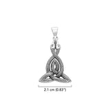 Hides the powerful Celtic Knotwork Snake Sterling Silver Pendant TPD1108