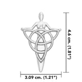 Celtic Danu Goddess Triquetra Silver Pendant TPD1203