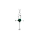 Colgante Ankh de plata de ley con gema TPD1718