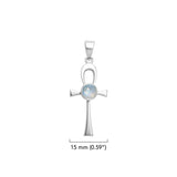 Colgante Ankh de plata de ley con gema TPD1718
