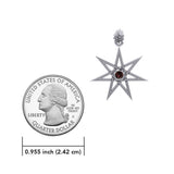 Elven Star with Oak Leaf Sterling Silver Pendant TPD2104