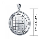 First Pentacle of Saturn Solomon Seal Sterling Silver Pendant TPD2865