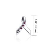 Recovery Ribbon Silver Pendant TPD290