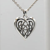Celtic Knot Heart Sterling Silver Pendant TPD3015