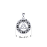 Medium Celtic Knot Triquetra Sterling Silver Pendant TPD3020