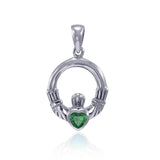Claddagh Birthstone Sterling Silver Pendant TPD3097 by TPD3097