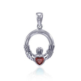 Claddagh Birthstone Sterling Silver Pendant TPD3097 by TPD3097