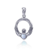 Claddagh Birthstone Sterling Silver Pendant TPD3097 by TPD3097