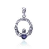 Claddagh Birthstone Sterling Silver Pendant TPD3097 by TPD3097