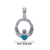 Claddagh Birthstone Sterling Silver Pendant TPD3097 by TPD3097