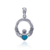 Claddagh Birthstone Sterling Silver Pendant TPD3097 by TPD3097