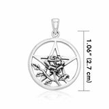 Pentáculo de plata de ley rosa TPD3136