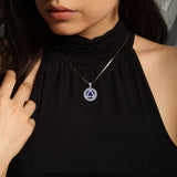 Celtic AA Symbol Sterling Silver Pendant With Gemstone Sobriety Triangle Recovery Jewelry TPD326 by TPD326