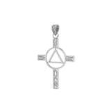 Celtic Knotwork Sterling Silver AA Recovery Pendant TPD327