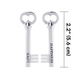 Love Happiness Key Sterling Silver Pendant TPD3293