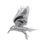 Behind the Mystery of the Mythical Raven ~ Silver Jewelry Pendant TPD3382