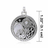 Celtic Yin Yang Raven Pendant TPD3383 - Jewelry