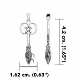 The Witches Broom with Five-Pointed Star Sterling Silver Pendant TPD3387