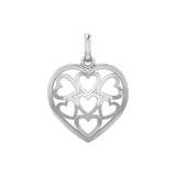 Heart in Heart Silver Pendant TPD3422