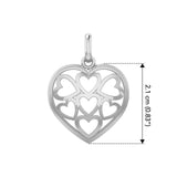 Heart in Heart Silver Pendant TPD3422 - Jewelry