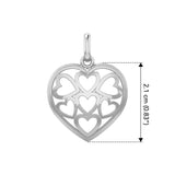 Heart in Heart Silver Pendant TPD3422