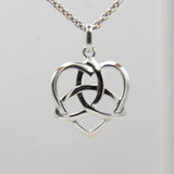 Trinity in Heart Sterling Silver Pendant TPD3423