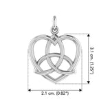Trinity in Heart Silver Pendant TPD3423 - Jewelry
