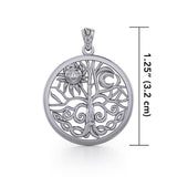 The Tree of Life in its Never-ending journey ~ Sterling Silver Jewelry Pendant TPD3543 - Jewelry