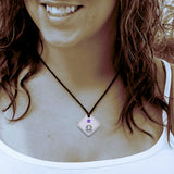 Square Fleur De Lis Sterling Silver Pendant TPD357