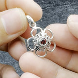 Blooming Flower Silver Pendant with Gems TPD3687