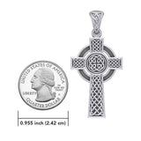 Large Reversible Celtic Cross Silver Pendant TPD3726 - Jewelry