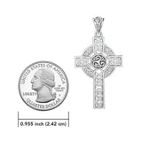 Celtic Cross Sterling Silver Pendant by Peter Stone Jewelry TPD3969