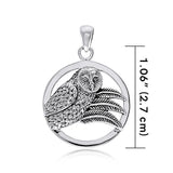 Owl Sterling Silver Pendant by Ted Andrews TPD3991