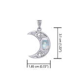 Blue Moon Silver Pendant with Gemstone TPD4056