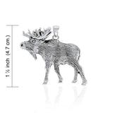 Moose Sterling Silver Pendant
